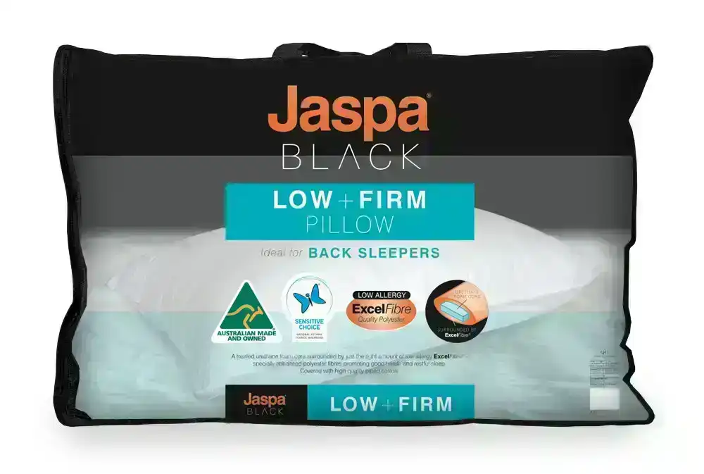 Jaspa Black Low & Firm Pillow