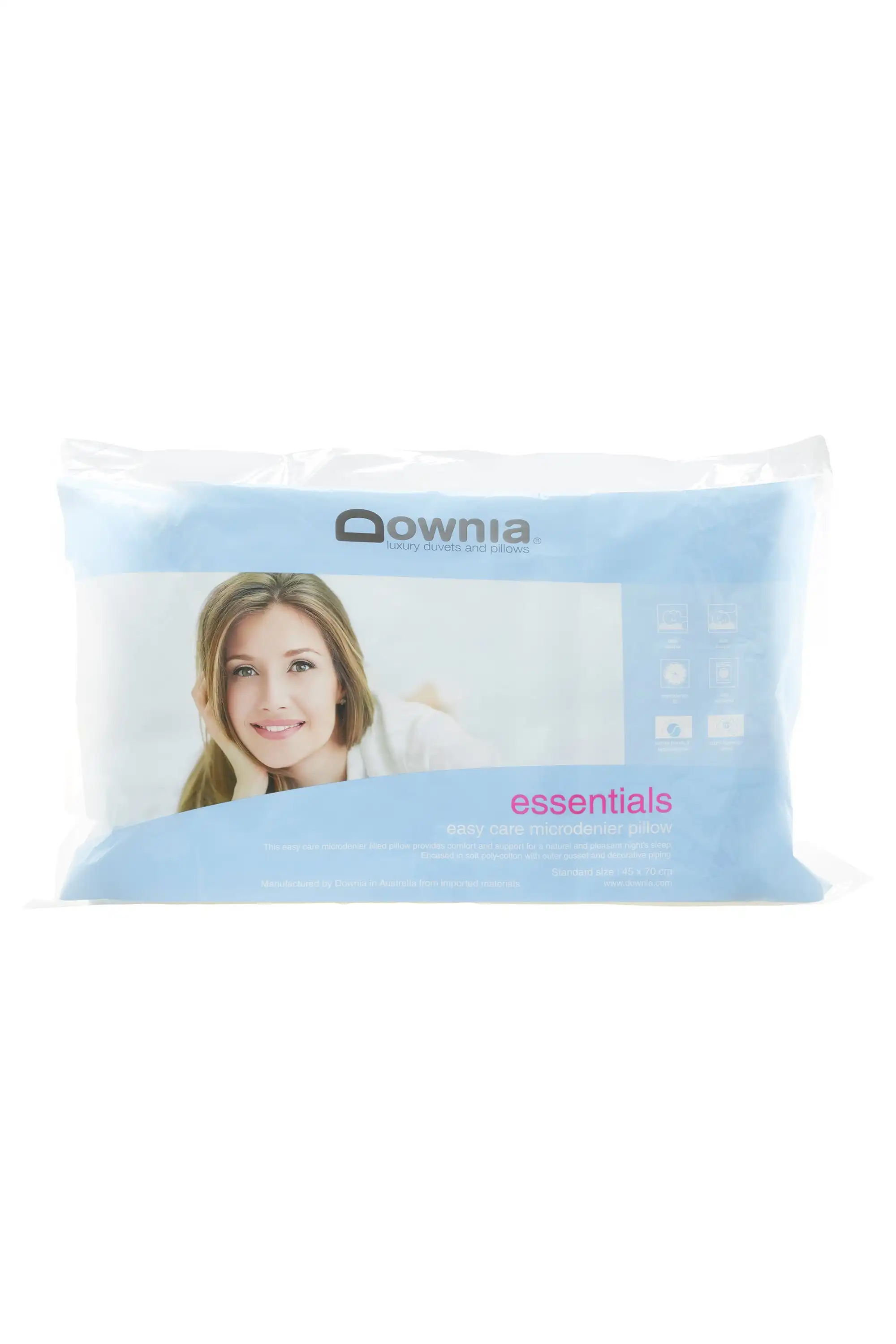 Downia ESSENTIALS Easy Care Microdenier Pillow