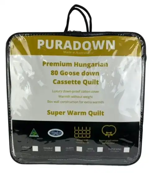 Puradown Super Warm Premium Hungarian 80% Goose Down 20% Goose Feather Quilt