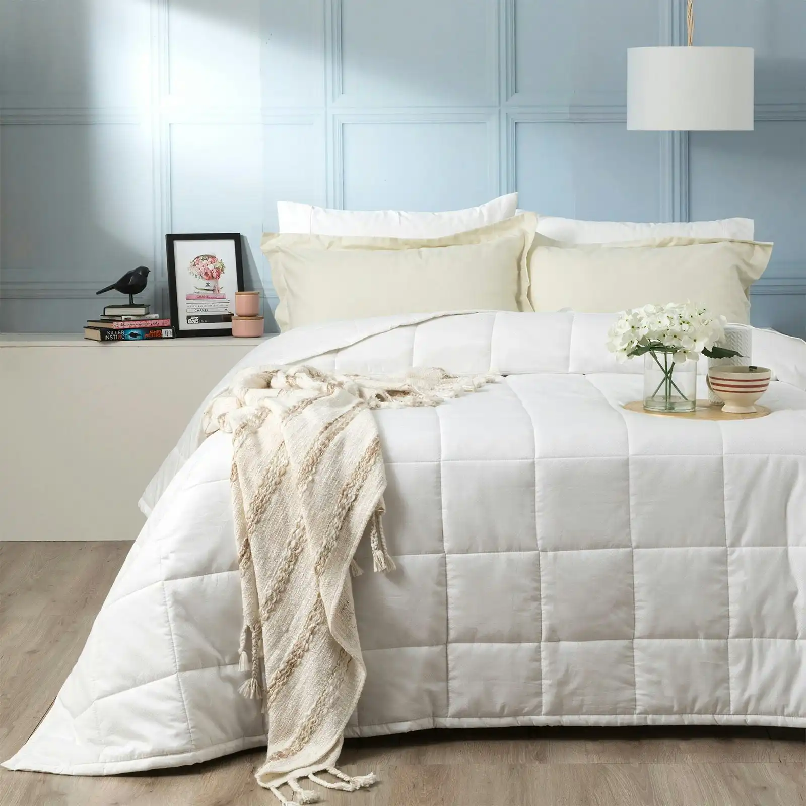 Ddecor Home Checks 500 TC Cotton Jacquard Comforter Set  - 2 Colours