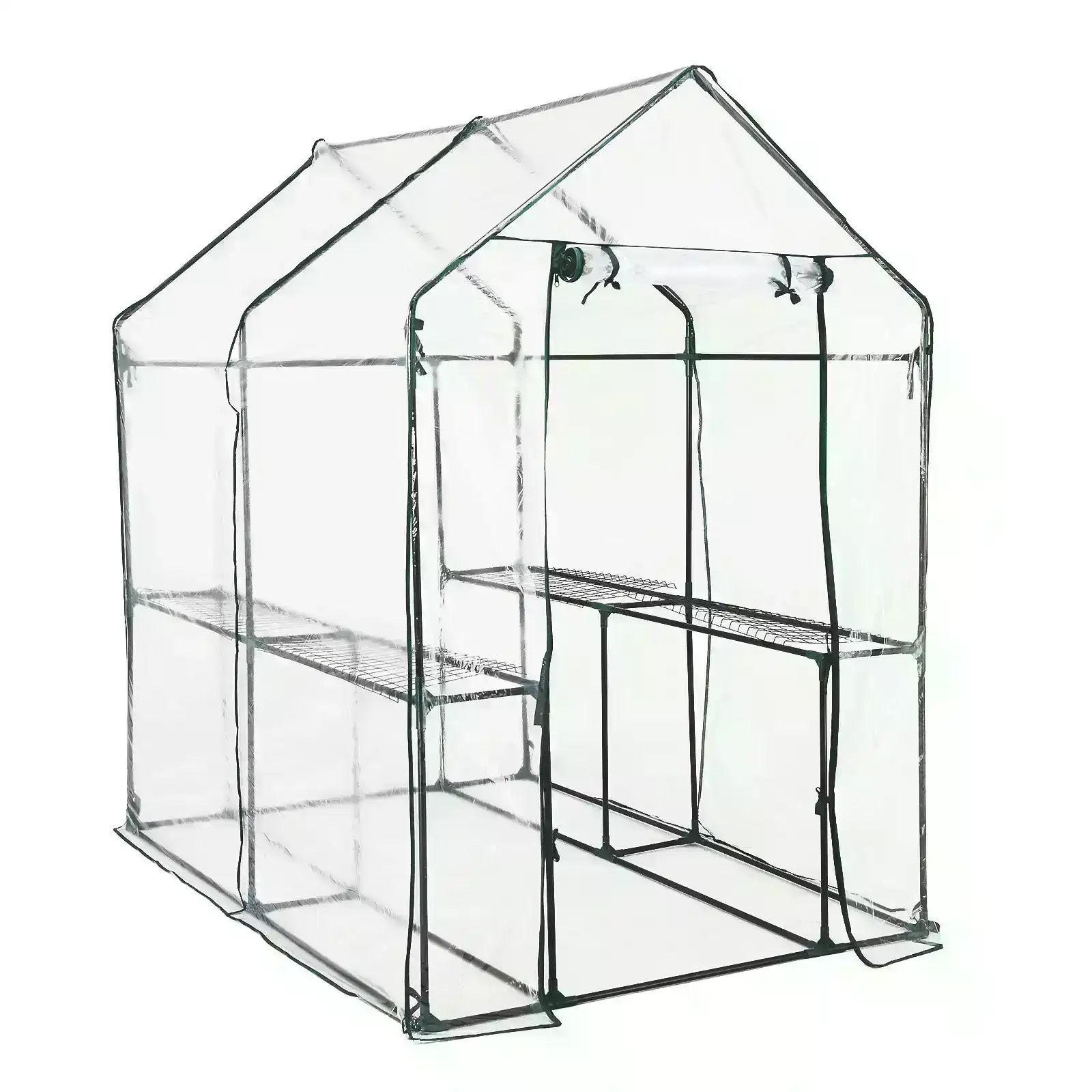 1.9x1.2x1.9M Greenhouse PVC Apex Roof - CLEAR