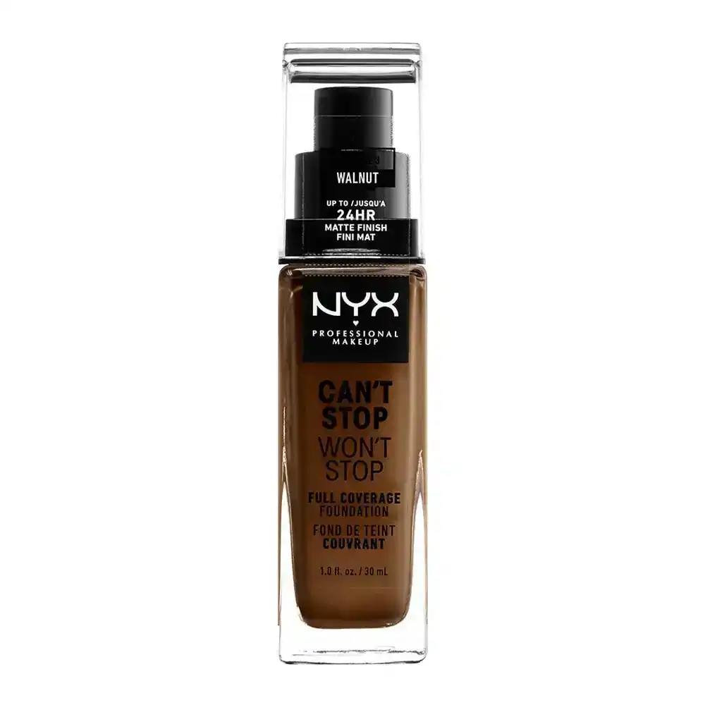 NYX Can't Stop Wont Stop Full Coverage Foundation 30ml CSWSF22.3 WALNUT