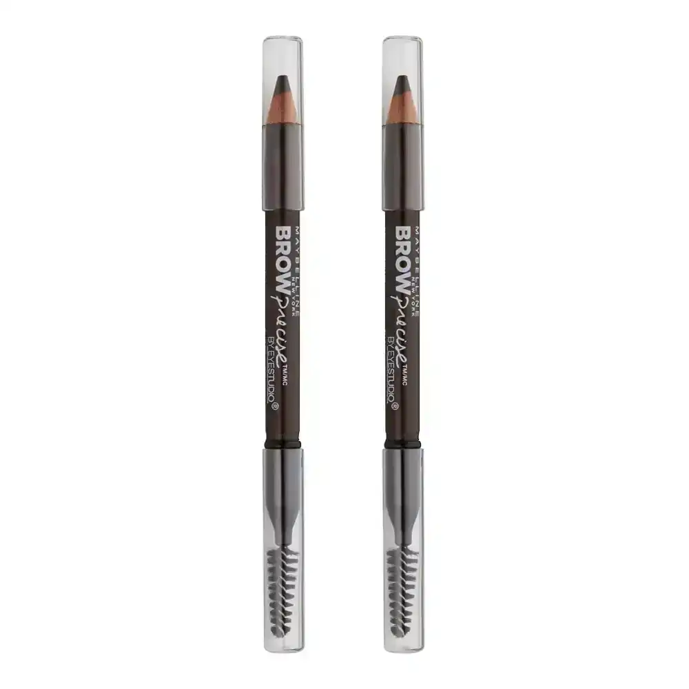 Maybelline Brow Precise by Eyestudio 600mg Shaping Pencil 260 DEEP BROWN - 2 pack