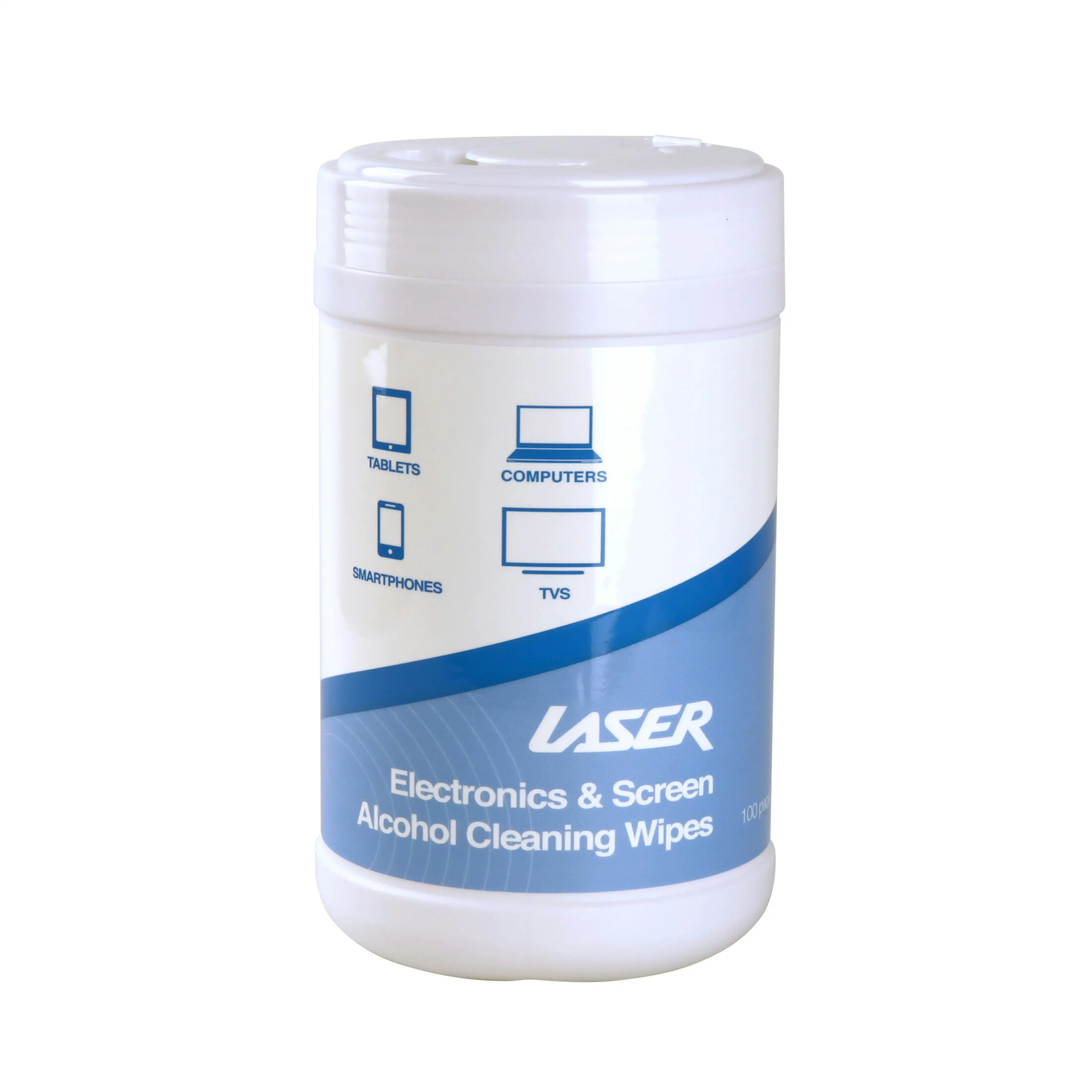 NEW Laser Anti Bacterial 100 Alcohol Cleaning Wipes