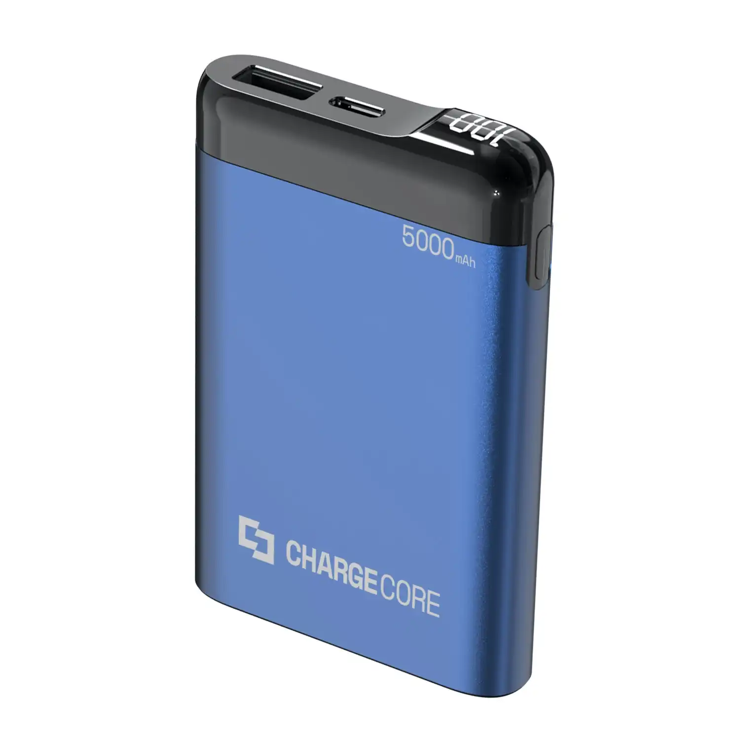 Power Bank 5000mAh USB Type C A Portable External Charger Sleek Mini Blue