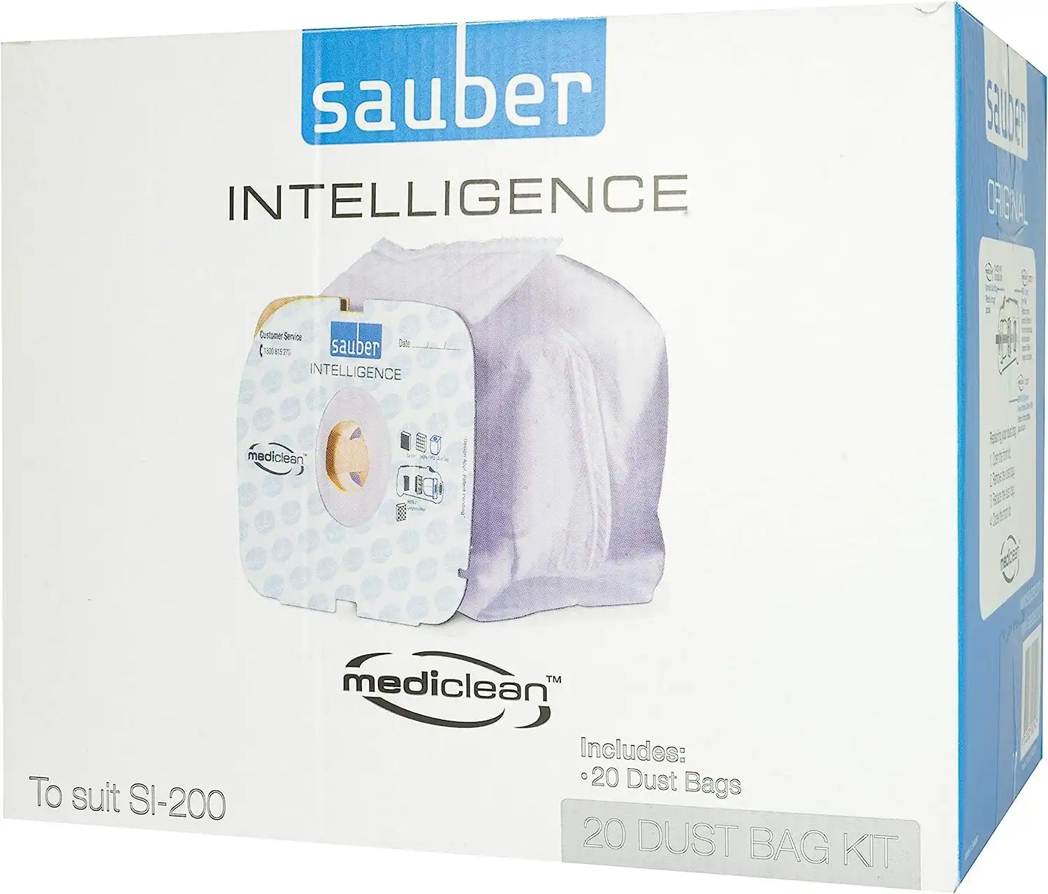 Sauber Intelligence & Excellence Vacuum Bags 20Pk Si-200 / Se-400