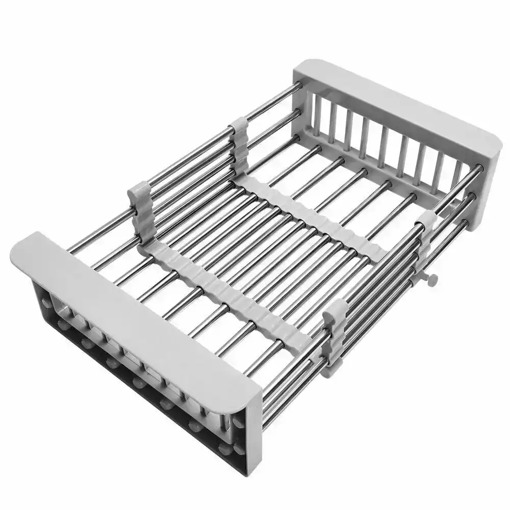 2 Sets of Over The Sink Stainless Steel Dish Drying Rack