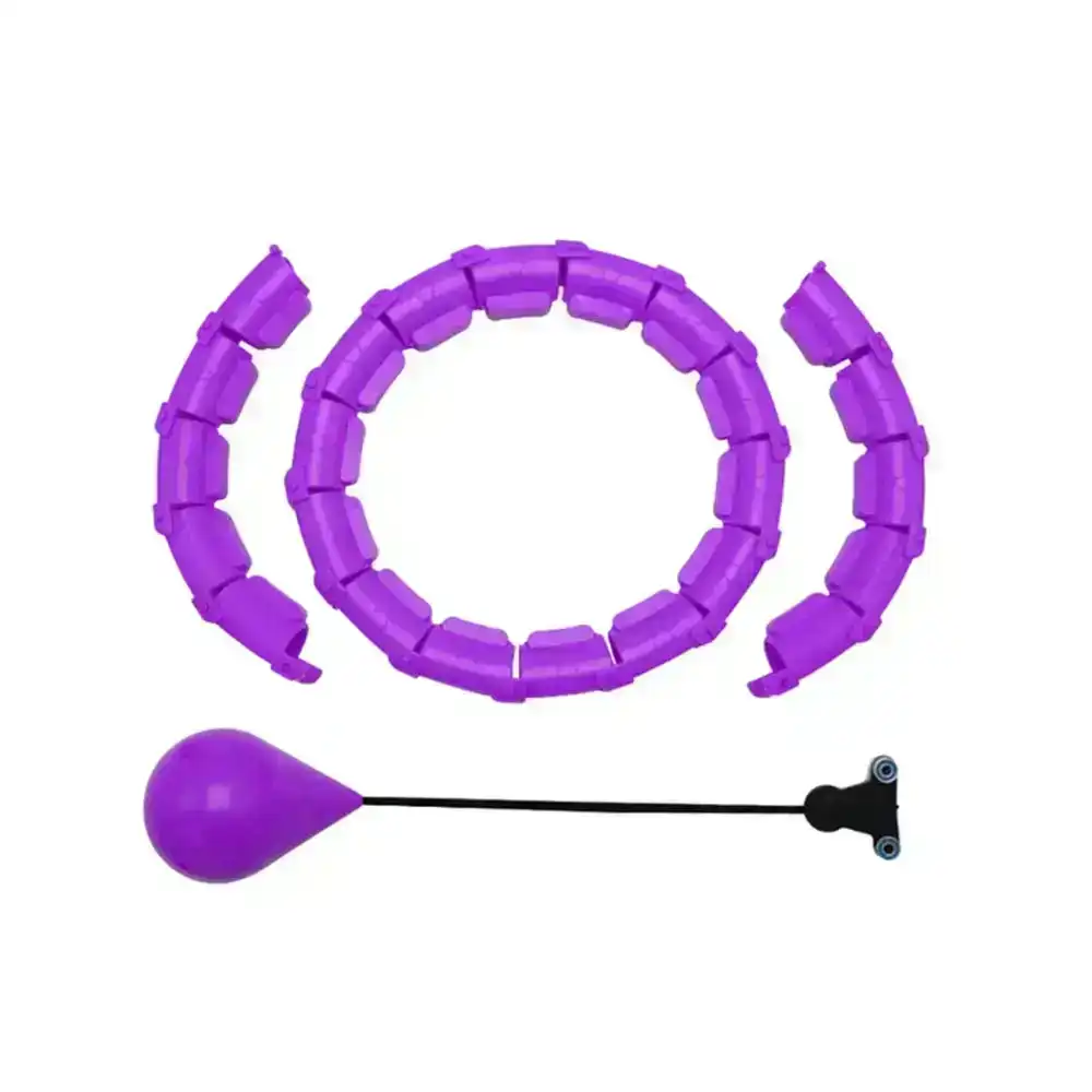 24 Knots Fitness Smart Hula Hoop Detachable Weigh Purple