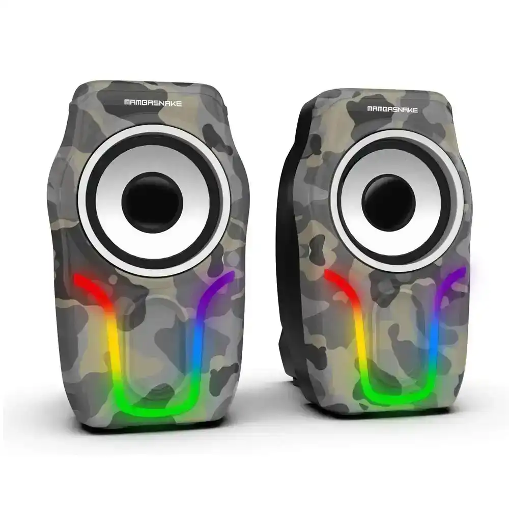 Portable 3.5Mm Wired Speakers Mini Gaming Com Camouflage