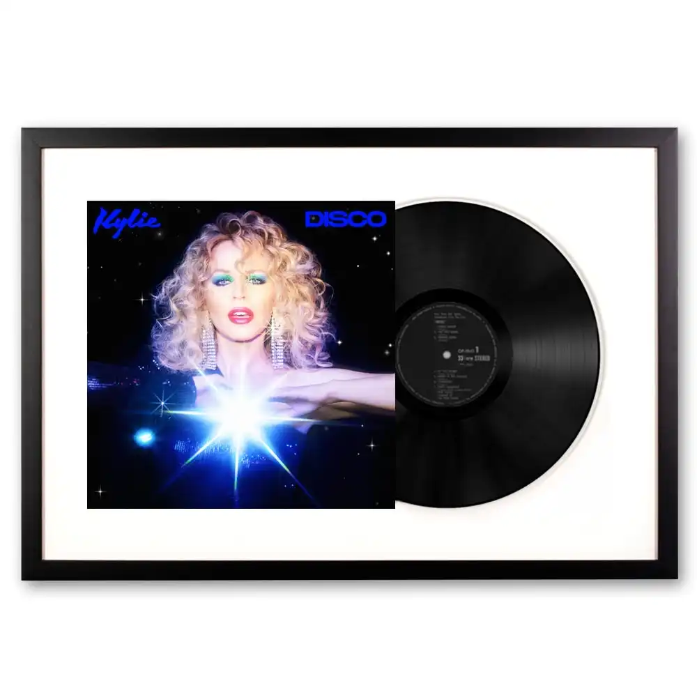 Framed Kylie Disco - Black Vinyl Album Art