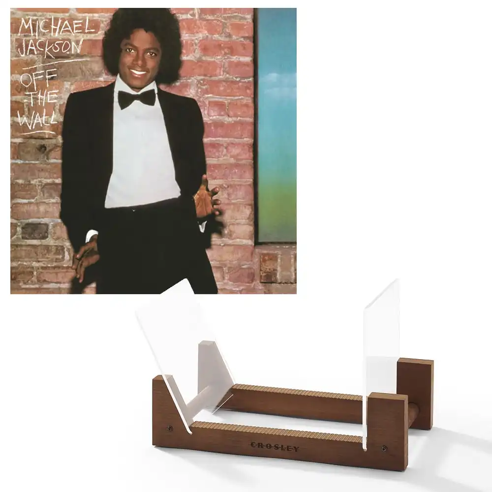 Michael Jackson Off The Wall Vinyl Album & Crosley Record Storage Display Stand