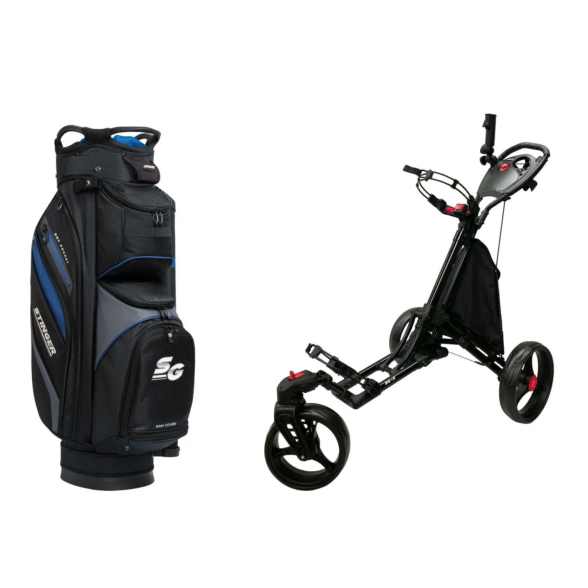 Stinger SG-3 Golf Buggy Golf Bag Bundle Stinger Golf Products
