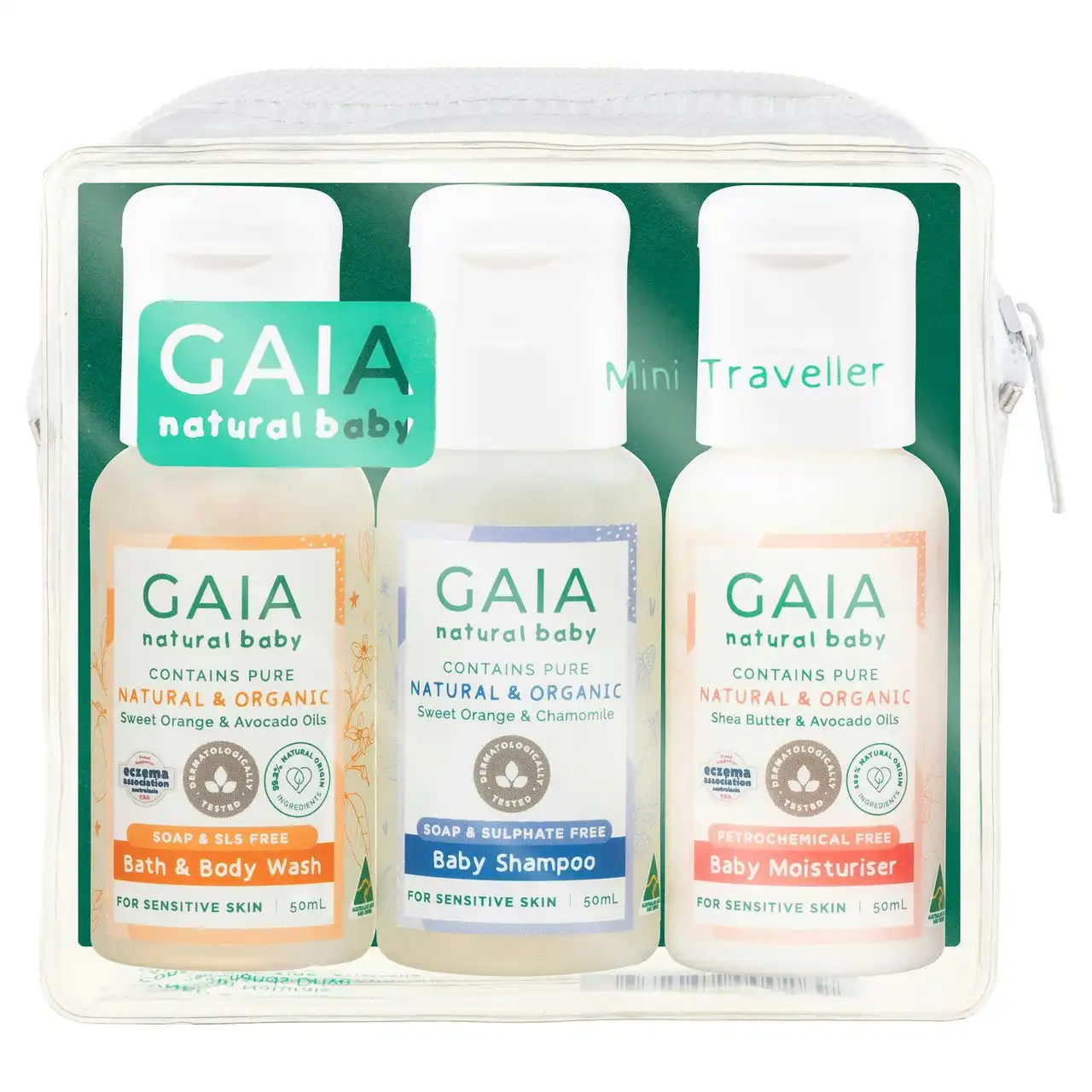 Gaia Natural Baby Mini Traveller Kit 50mL 3 Pack