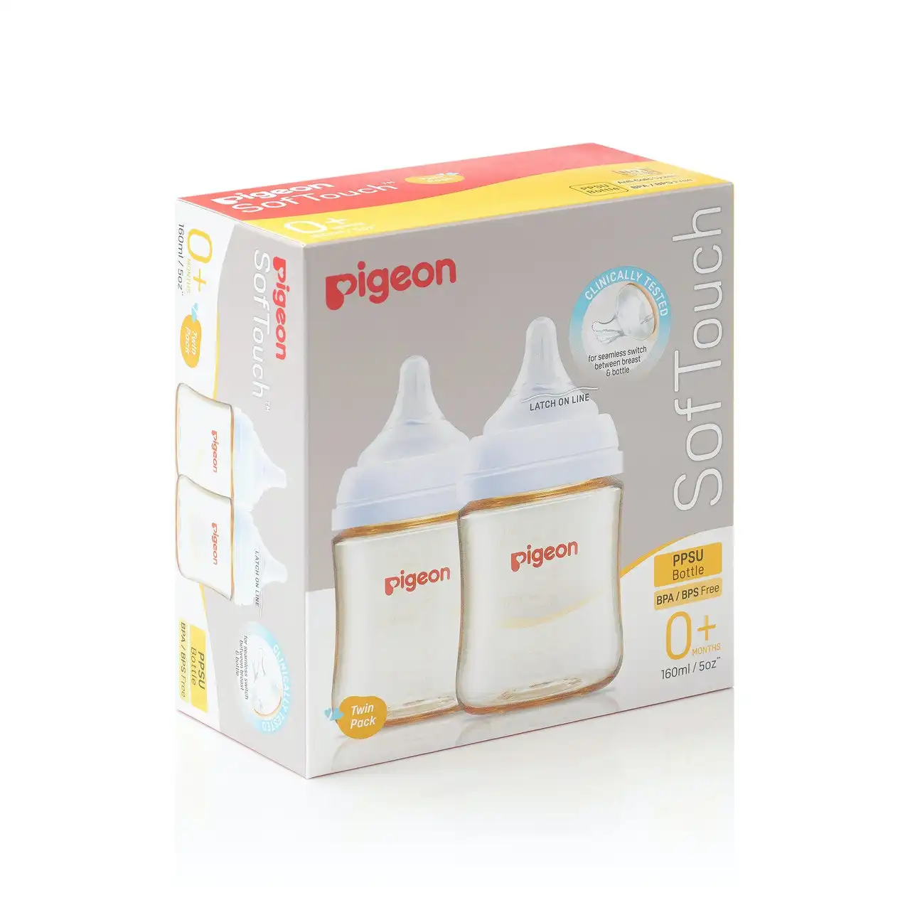PIGEON Softouch Bottle PPSU Twin Pack 160ml