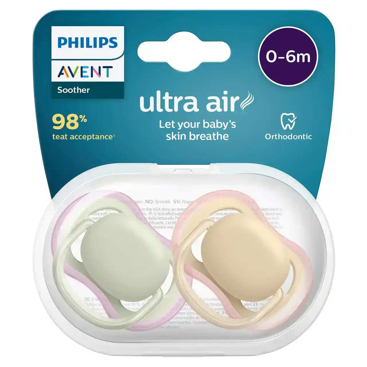 Avent Ultra Air Soother 0-6m 2 Pack
