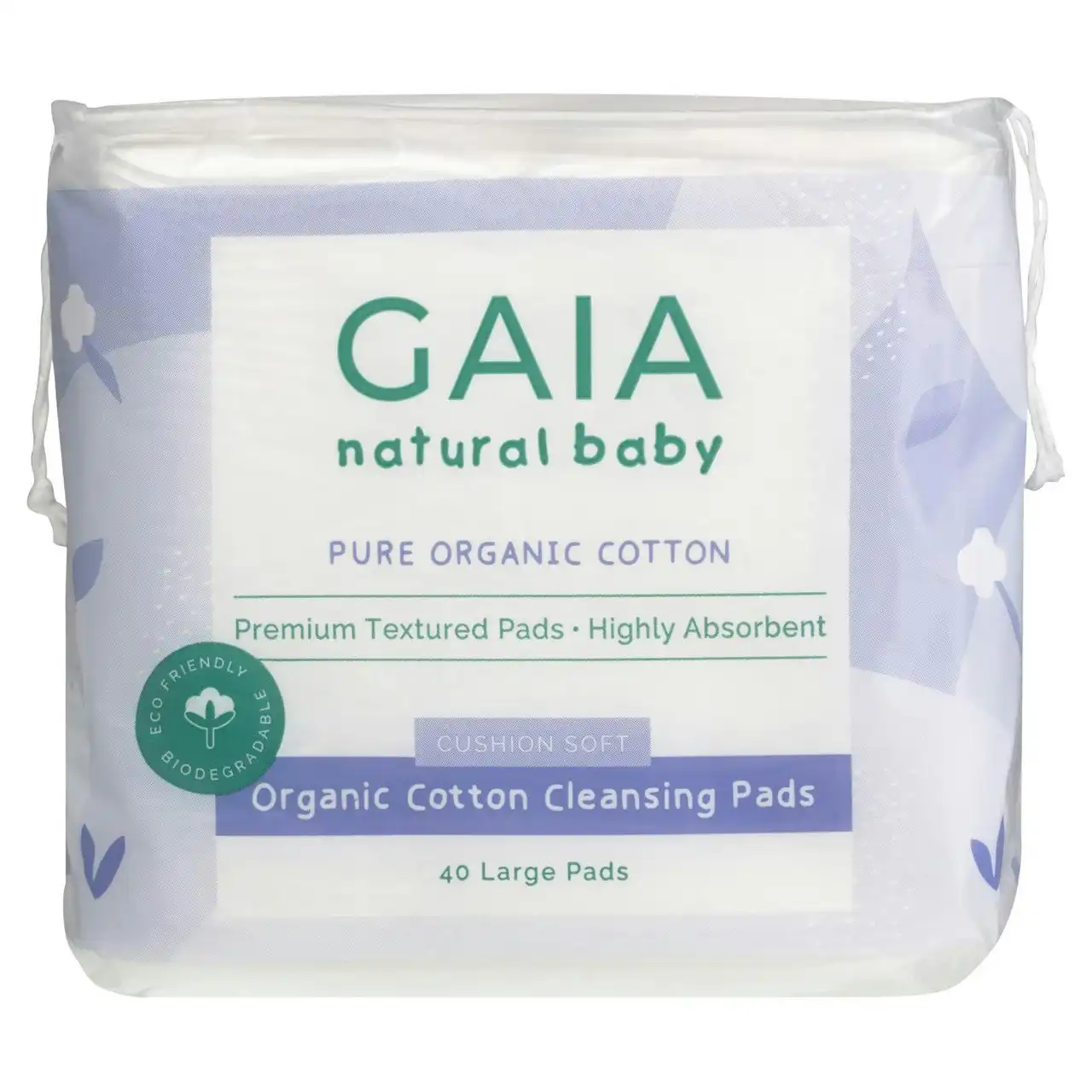 Gaia Natural Baby Organic Cotton Cleansing Pads 40pk
