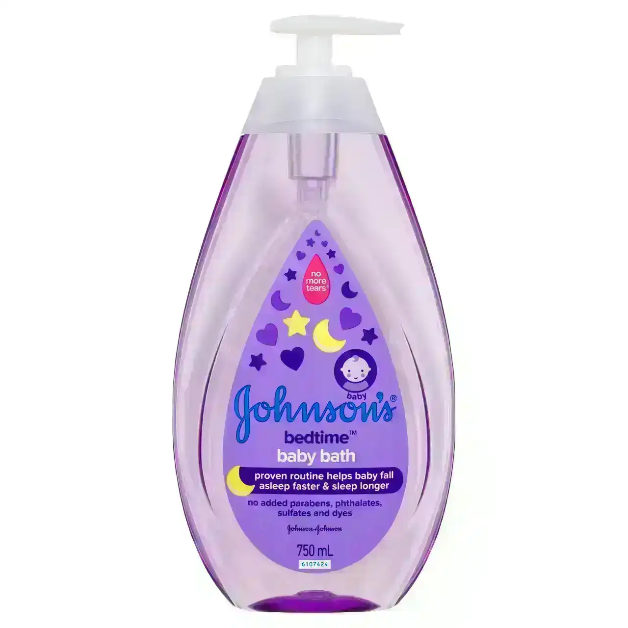 Johnson&#39;s Bedtime Gentle Calming Jasmine &amp; Lily Scented Tear-Free Baby Bath 750mL