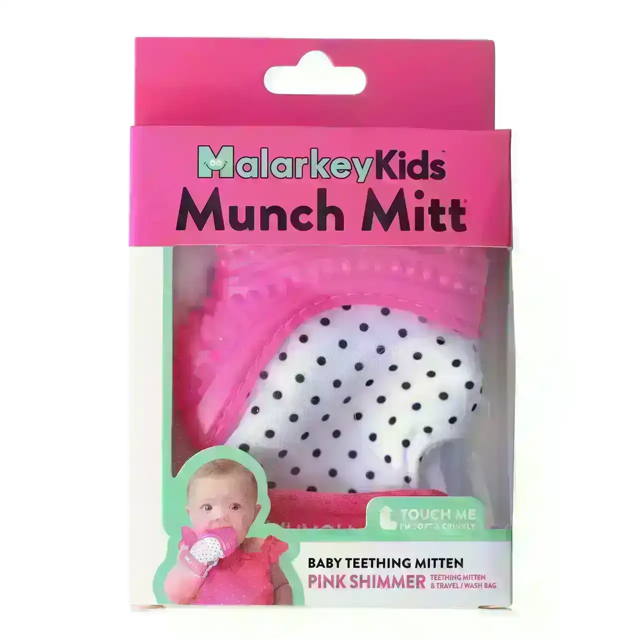 Malarkey Kids Munch Mitt Pink Shimmer