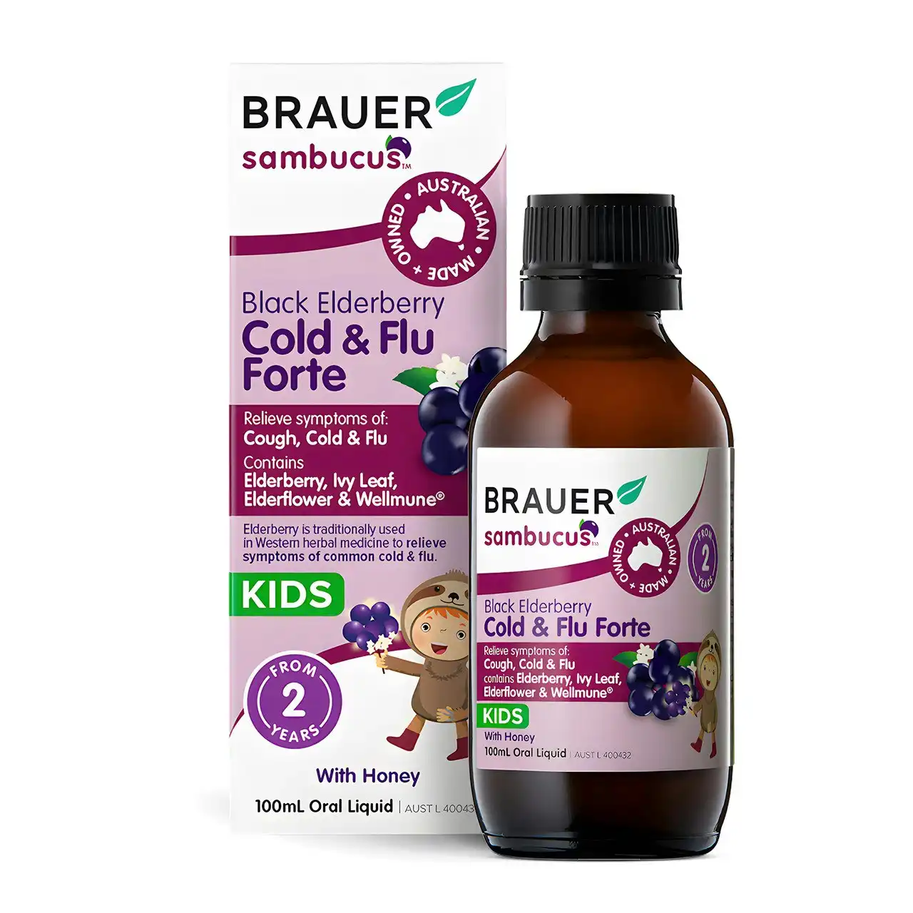 Brauer Sambucus Cold & Flu Forte for Kids 100ml