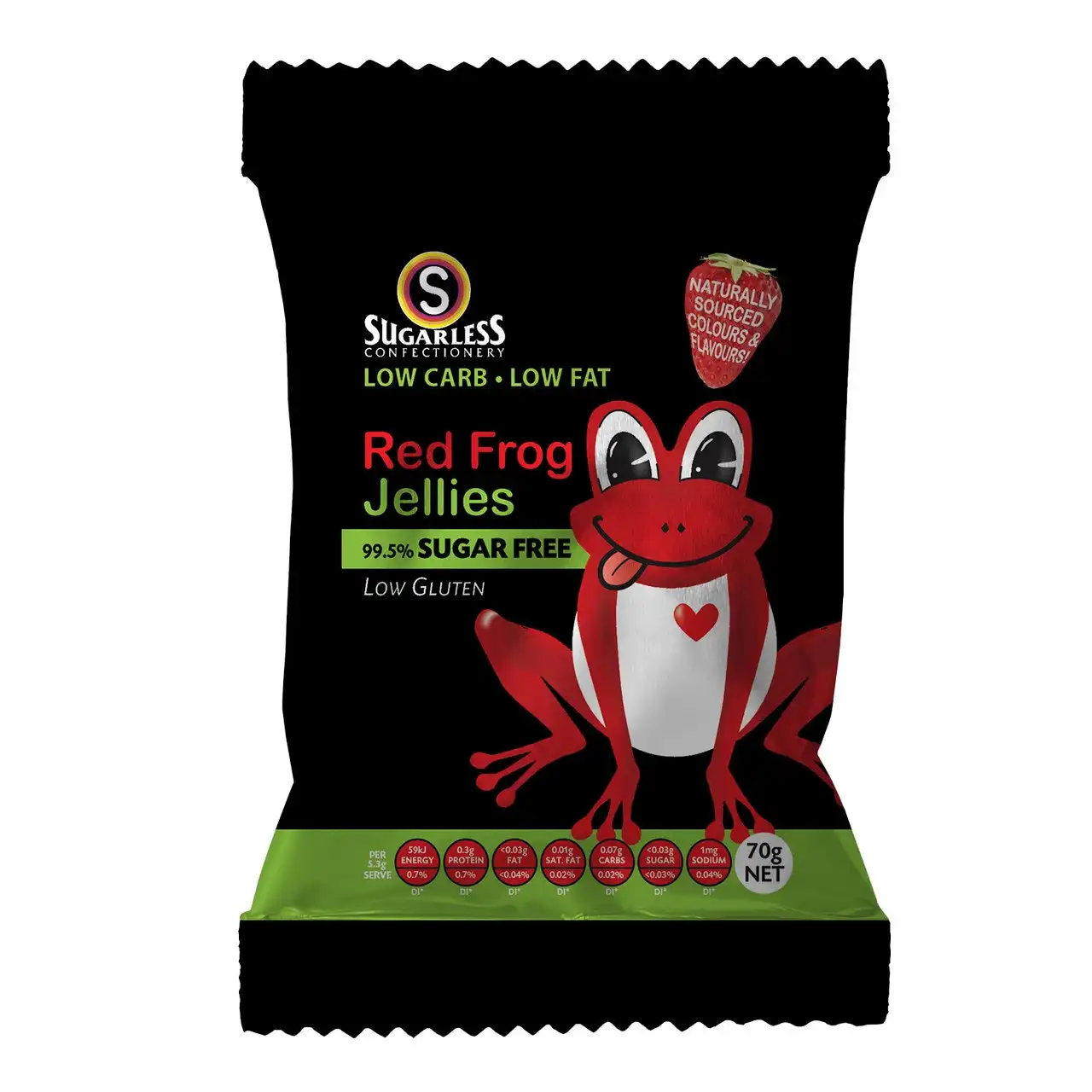 Sugarless Red Frog Jellies 70g