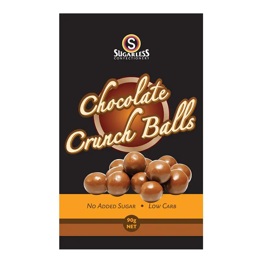 Sugarless Milk Chocolate Crunch Balls 90g