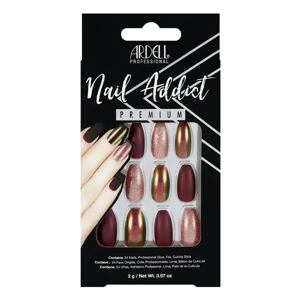 Ardell Nail Addict Premium Red Cateye Press On Nails