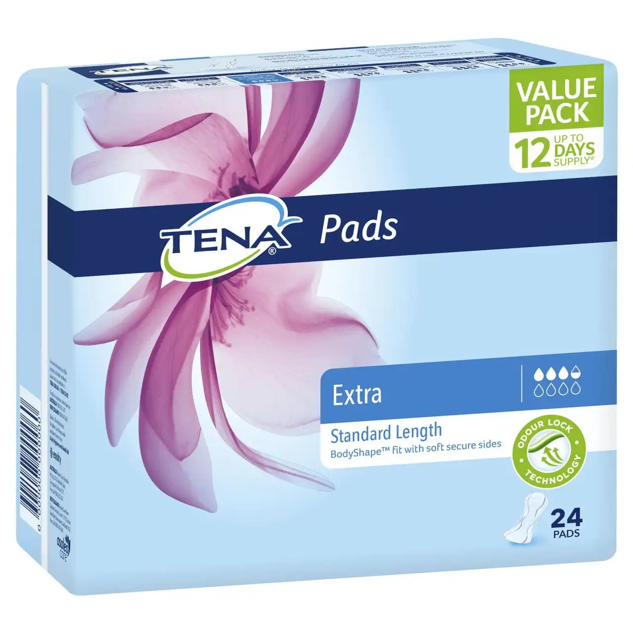TENA Pads Extra Standard Length 24 Pack