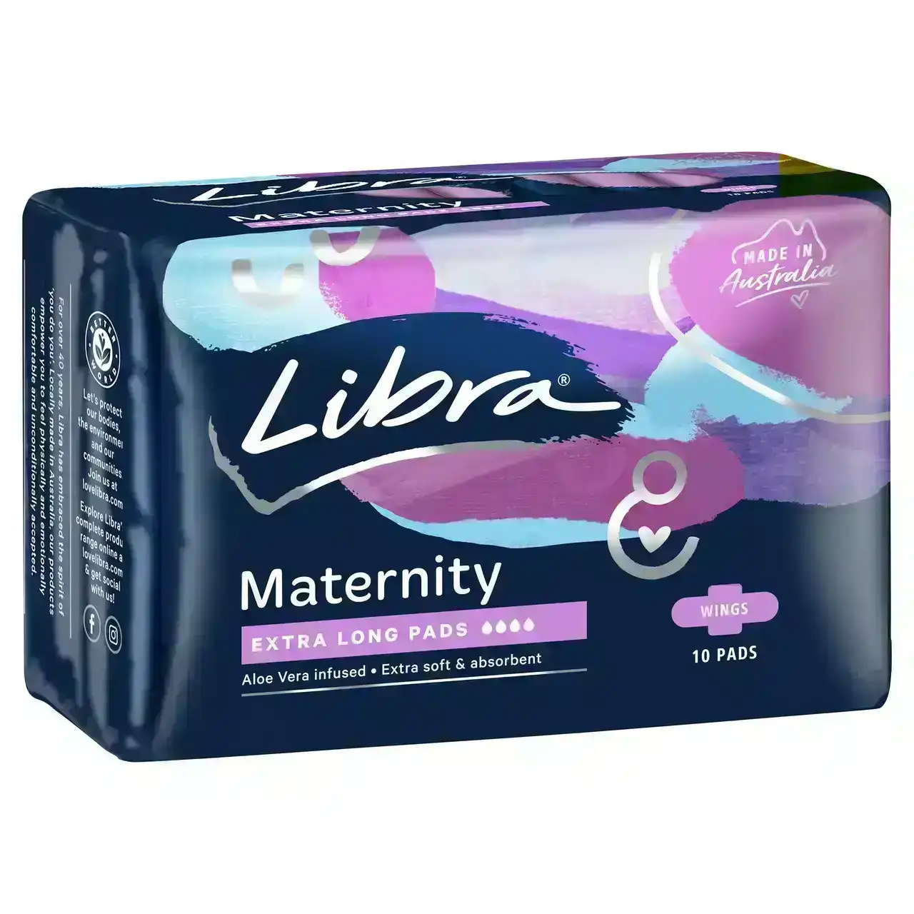 Libra Maternity Pads Extra Long  with Wings 10 pack
