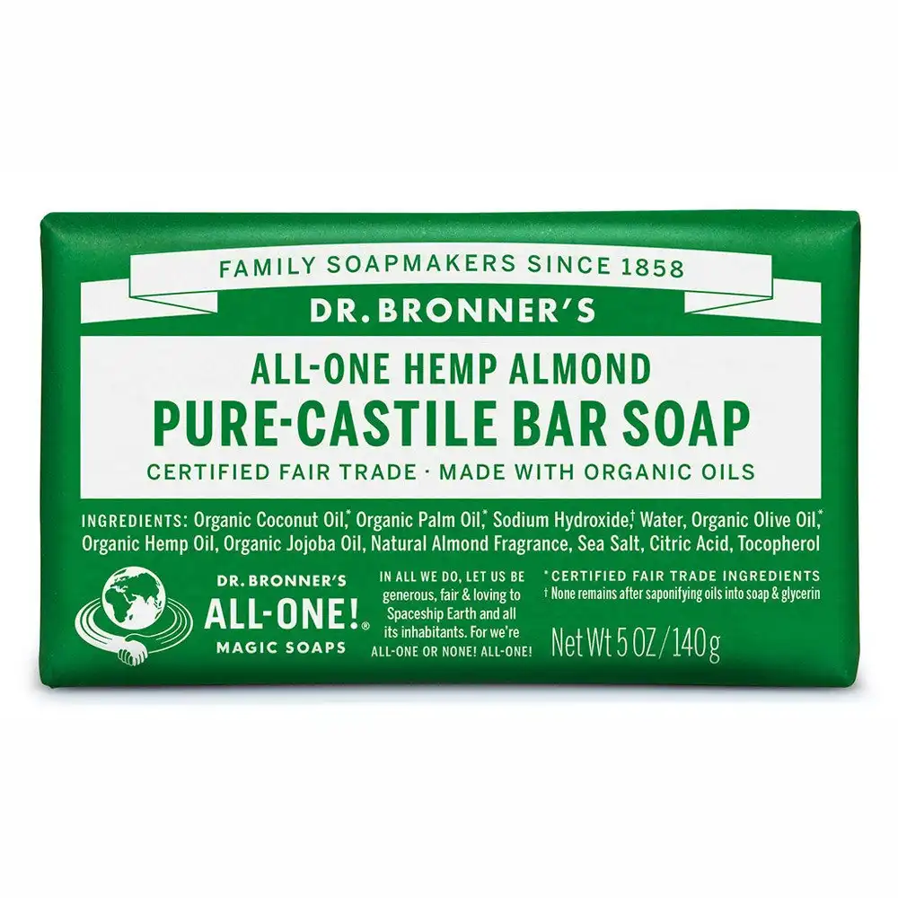 Dr. Bronner's Pure-Castile Almond Bar Soap 140g