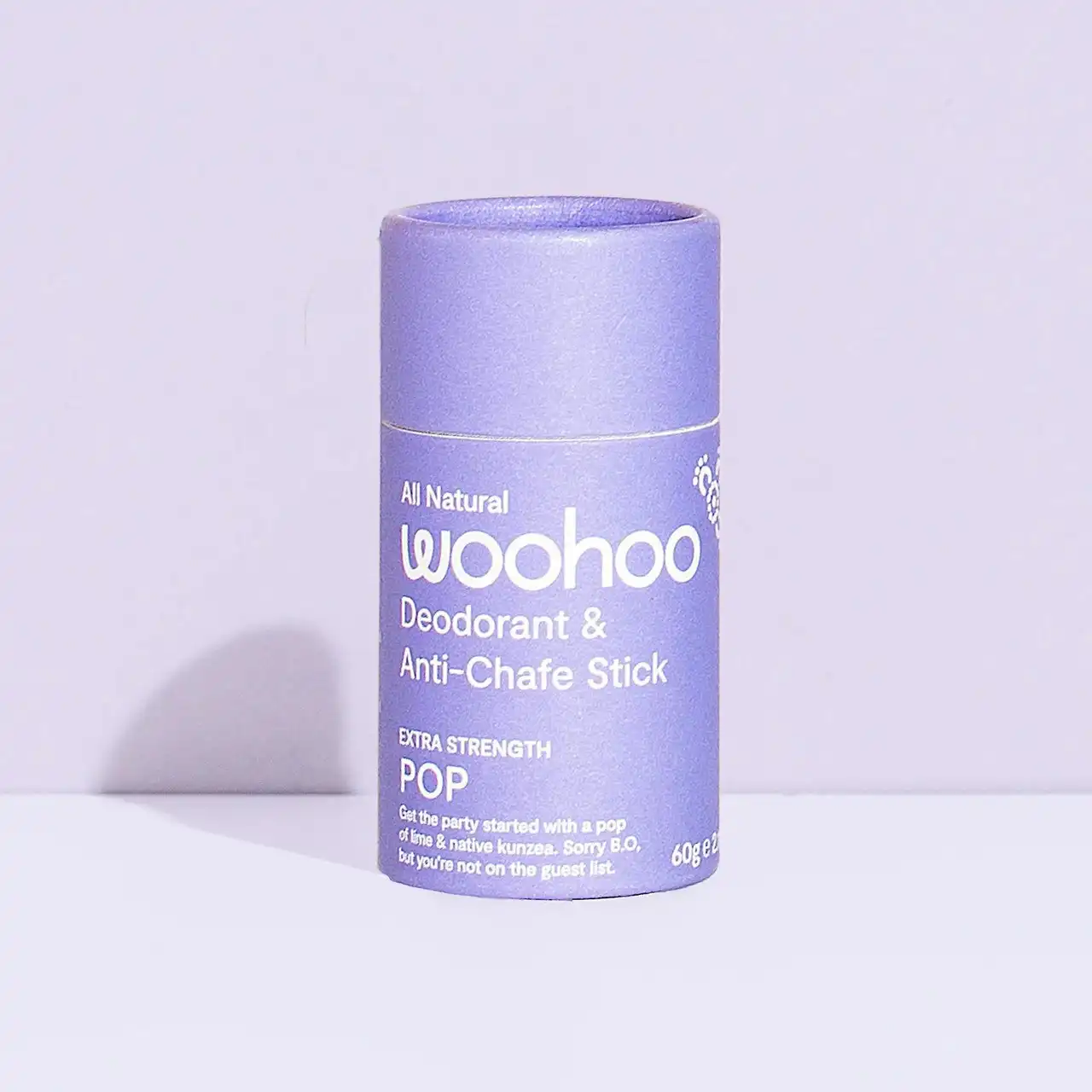 Woohoo Natural Deodorant & Anti-Chafe Stick Pop 60g