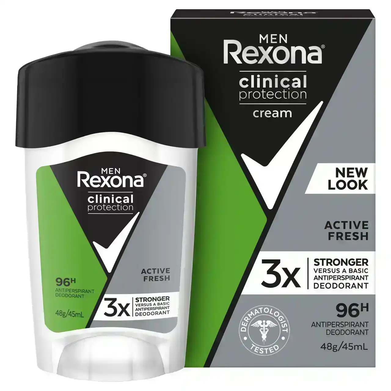 Rexona Men Clinical Protection Antiperspirant Deodorant Active Fresh for 3x stronger protection(versus regular antiperspirant deodorant)45mL 1