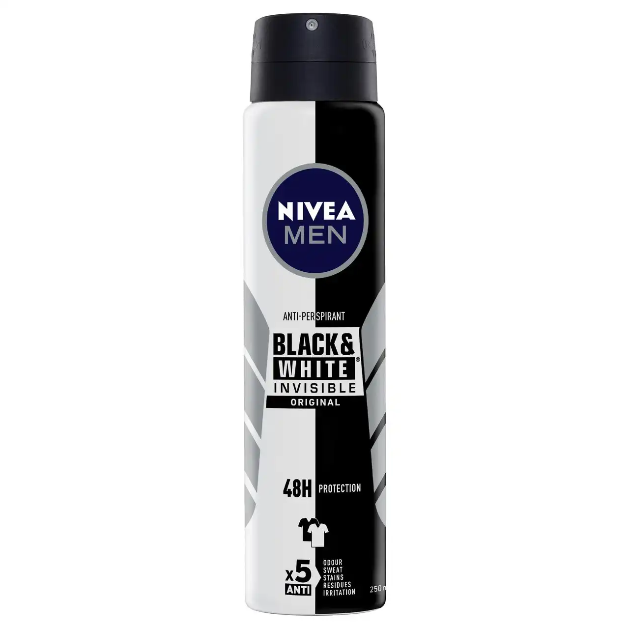 Nivea MEN Black & White Invisible Original Anti-perspirant Aerosol Deodorant 250mL