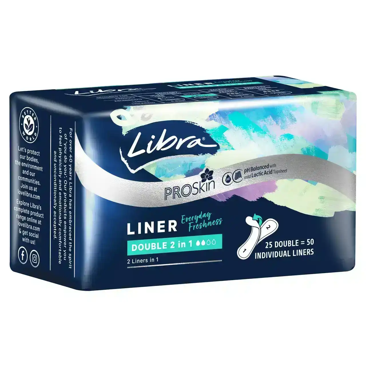 Libra Double 2 in 1 Liners 25 Pack