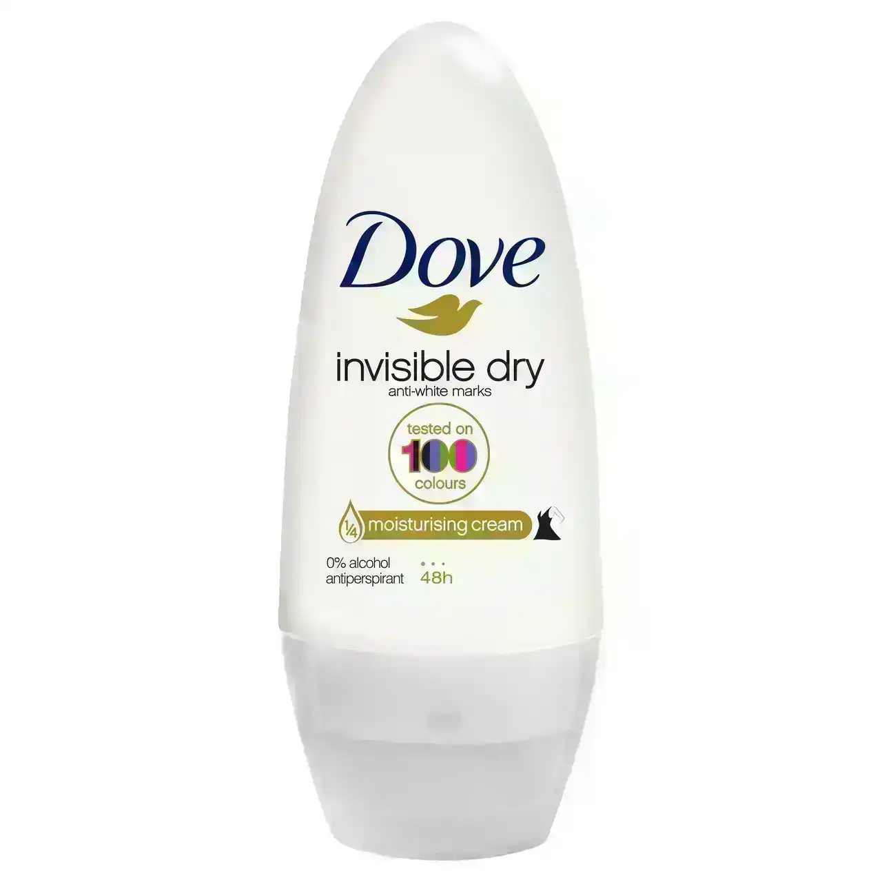 Dove Antiperspirant Roll On Deodorant Invisible Dry provides up to 48 hours protection 50mL 1