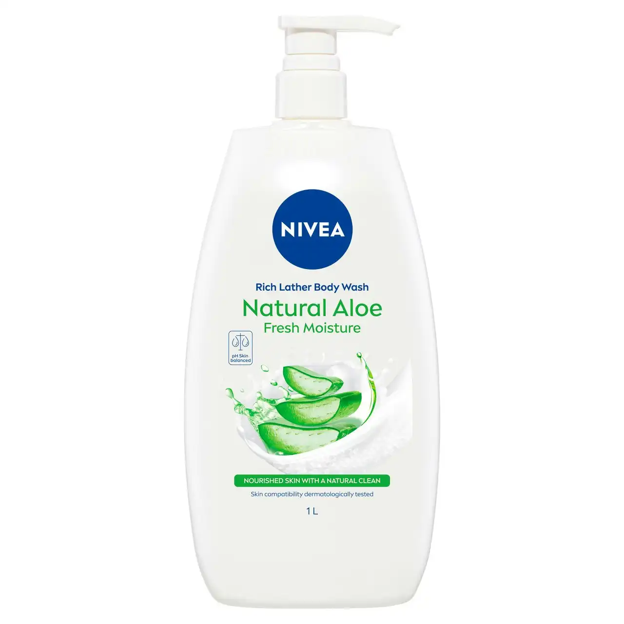Nivea Rich Moisture Creme with Natural Aloe Body Wash 1L