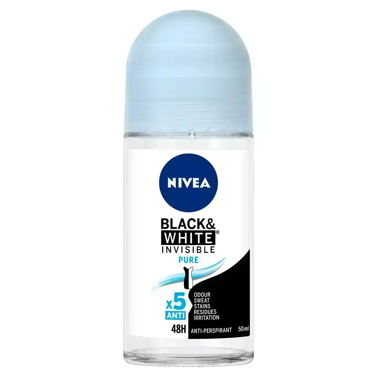 Nivea Black &amp; White Invisible Pure Anti-perspirant Roll-on Deodorant 50mL