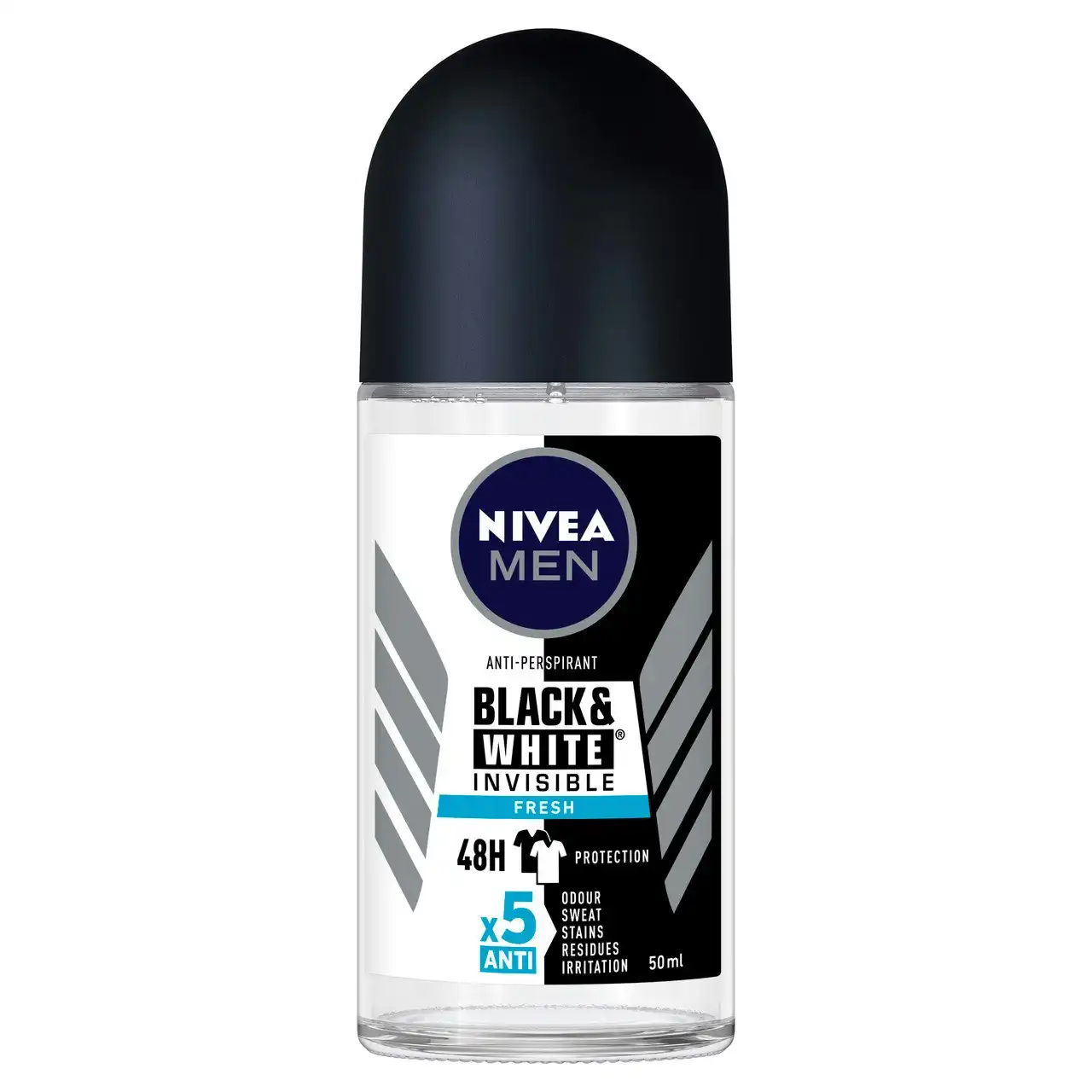 Nivea MEN Black & White Invisible Fresh Anti-perspirant Roll-On Deodorant 50mL