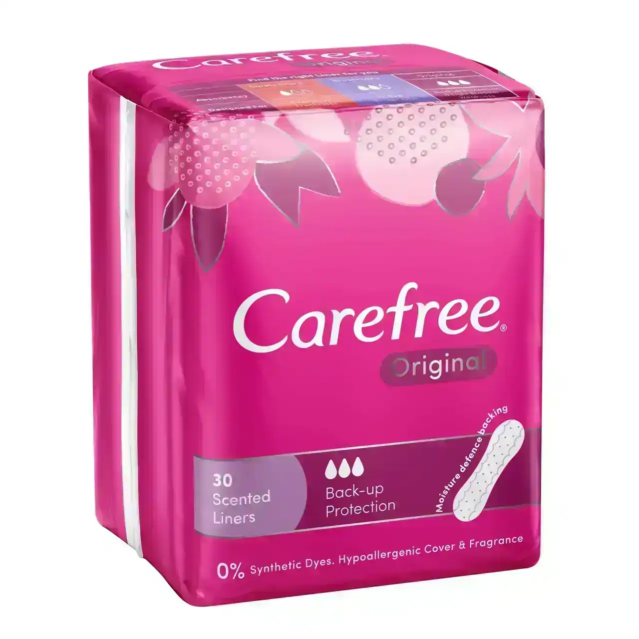 Carefree Original Scented Panty Liners 30 pack