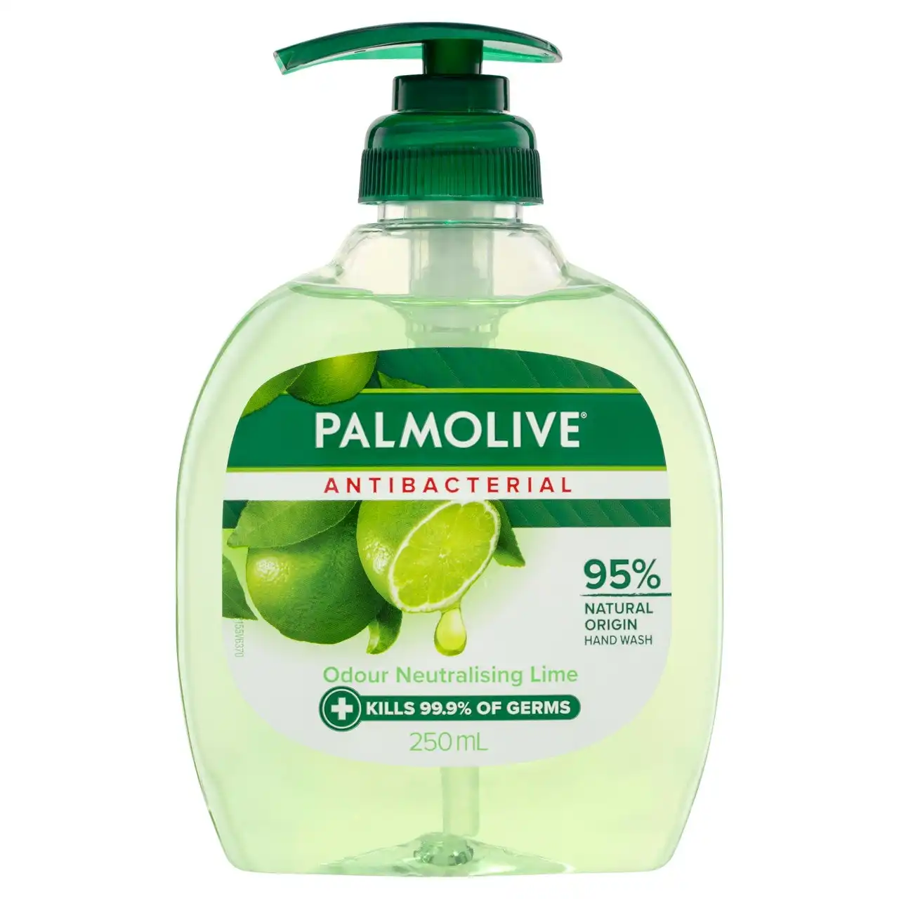 Palmolive Antibacterial Liquid Hand Wash Soap, 250mL, Odour Neutralising Lime Pump, No Parabens Phthalates or Alcohol