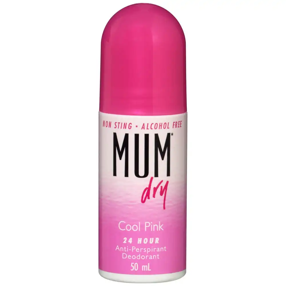 Mum Dry Cool Pink Anti Perspirant Roll On 50ml