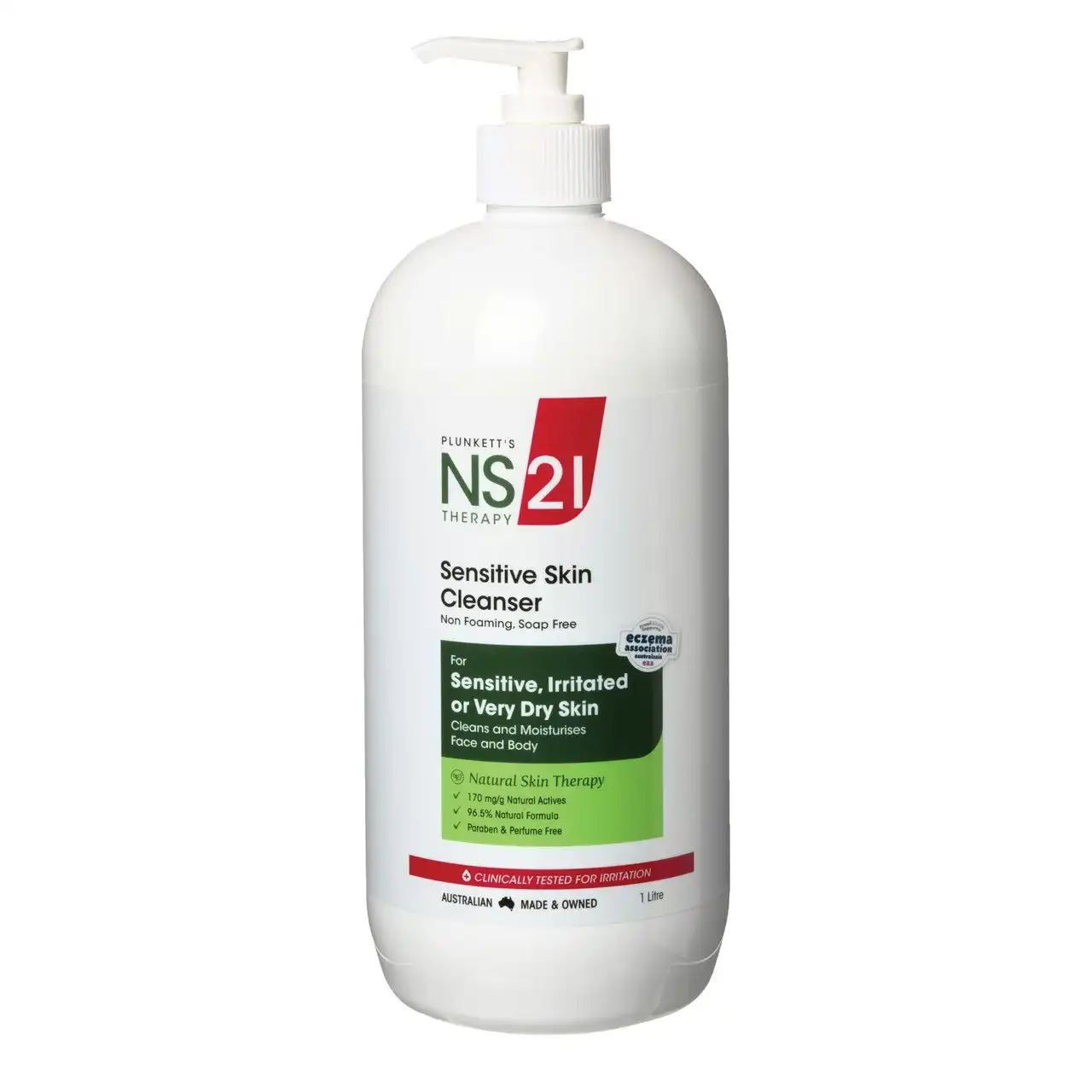 Plunkett's NS21 Sensitive Skin Cleanser 1 Litre