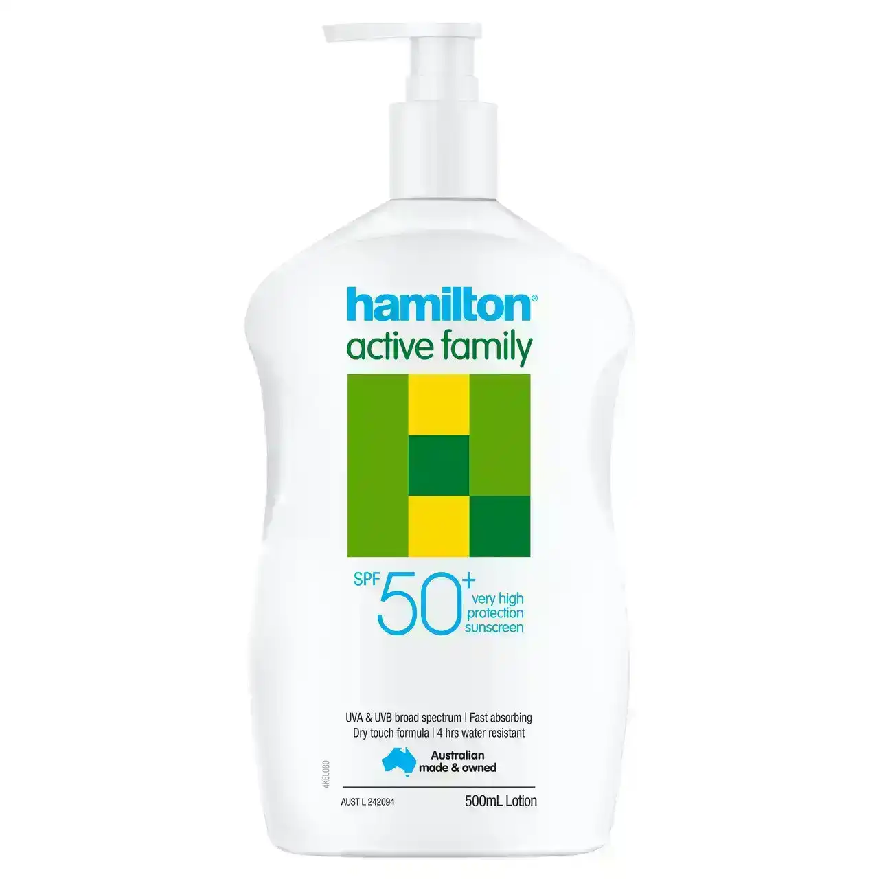 Hamilton Active Family Lotion SPF 50+ 500mL
