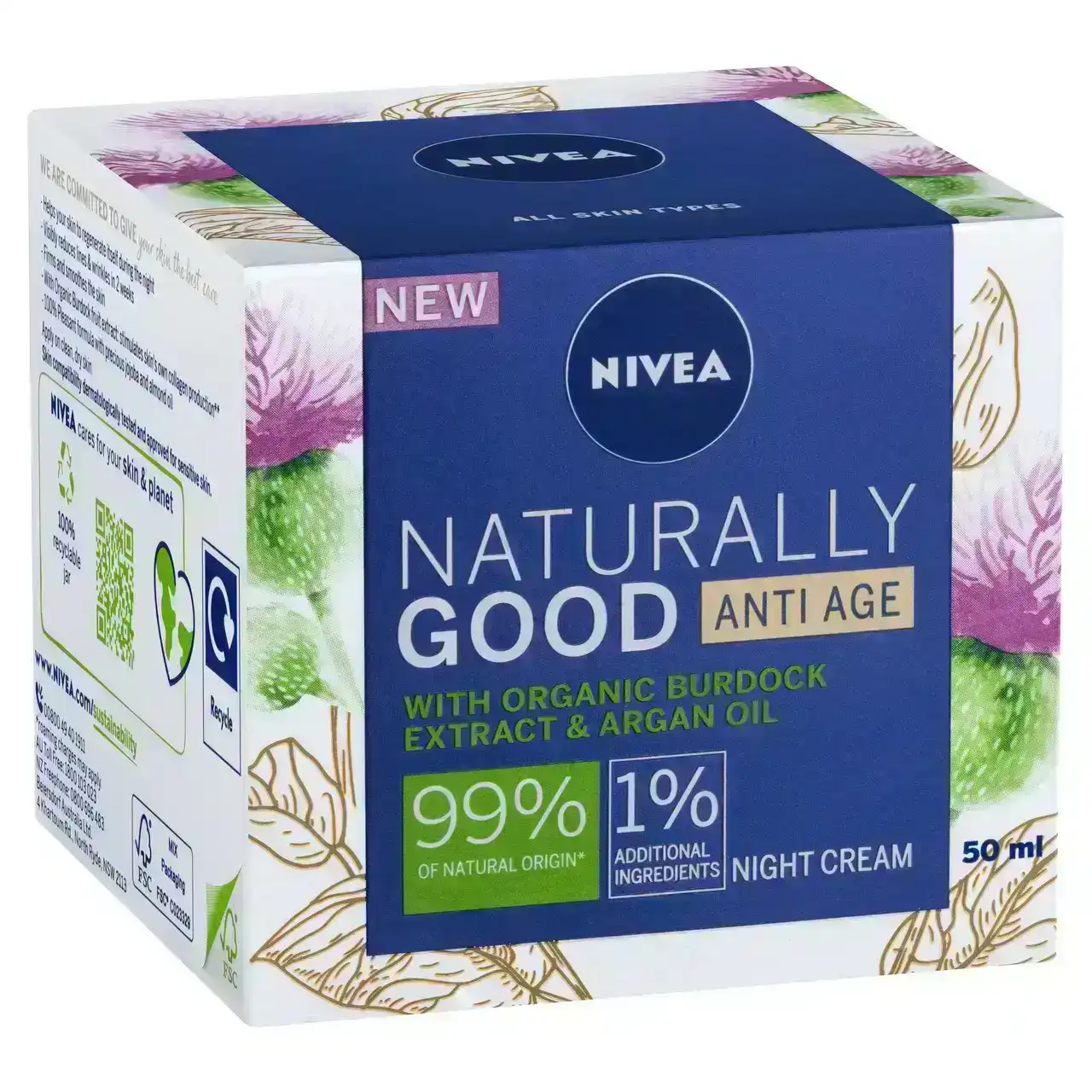 Nivea Naturally Good Anti Age Night Cream with Burdock Extract