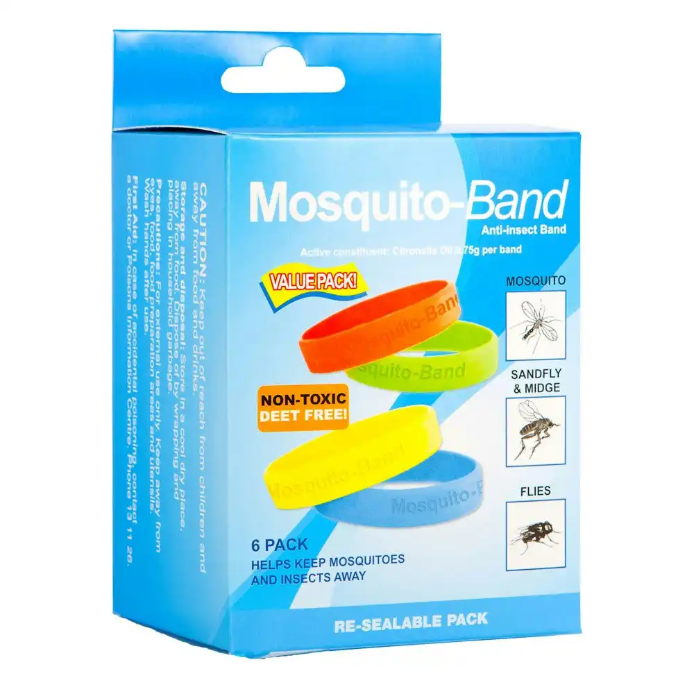 Mosquito Band Anti Insect Band Non Toxic Deet Free 6 Pack