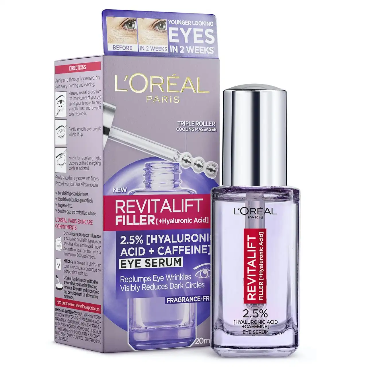 L'Oreal Paris Revitalift Filler Hyaluronic Acid Eye Serum 20ml