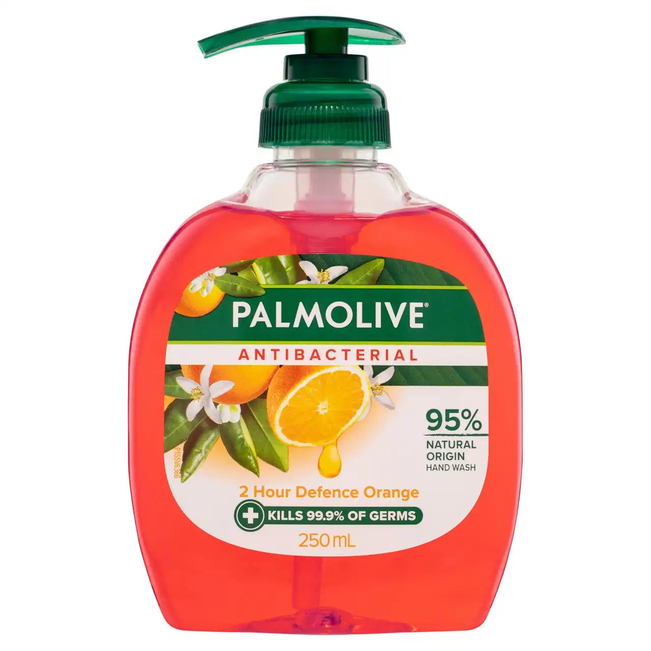 Palmolive Antibacterial Liquid Hand Wash Soap, 250mL, Orange 2 Hour Defence Pump, No Parabens Phthalates or Alcohol