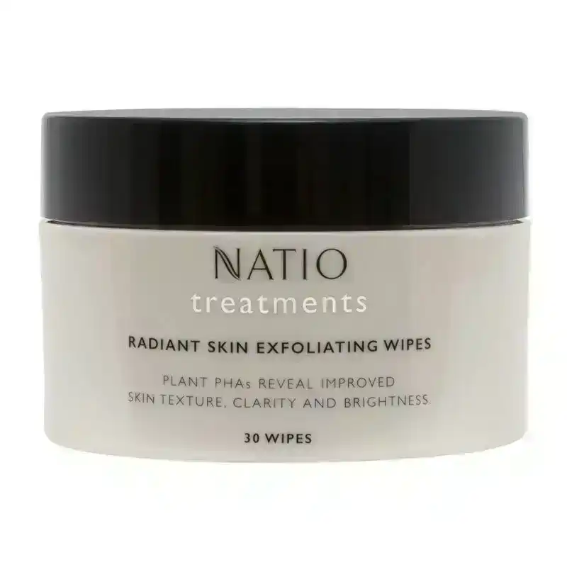 Natio Treatments Radiant Skin Exfoliating Wipes 30