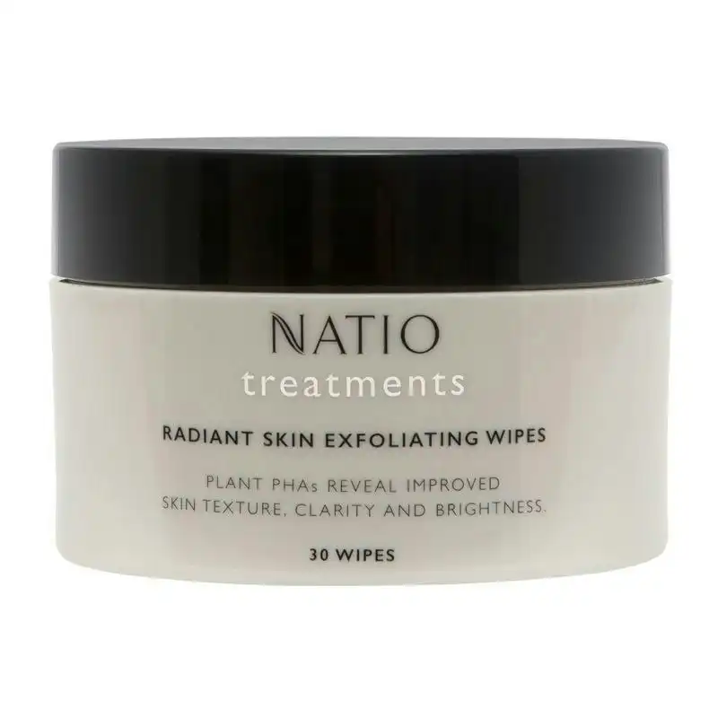 Natio Treatments Radiant Skin Exfoliating Wipes 30