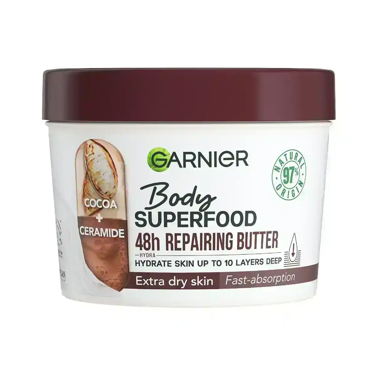 Garnier Body Superfood Cocoa & Ceramide Body Moisturiser 380ml