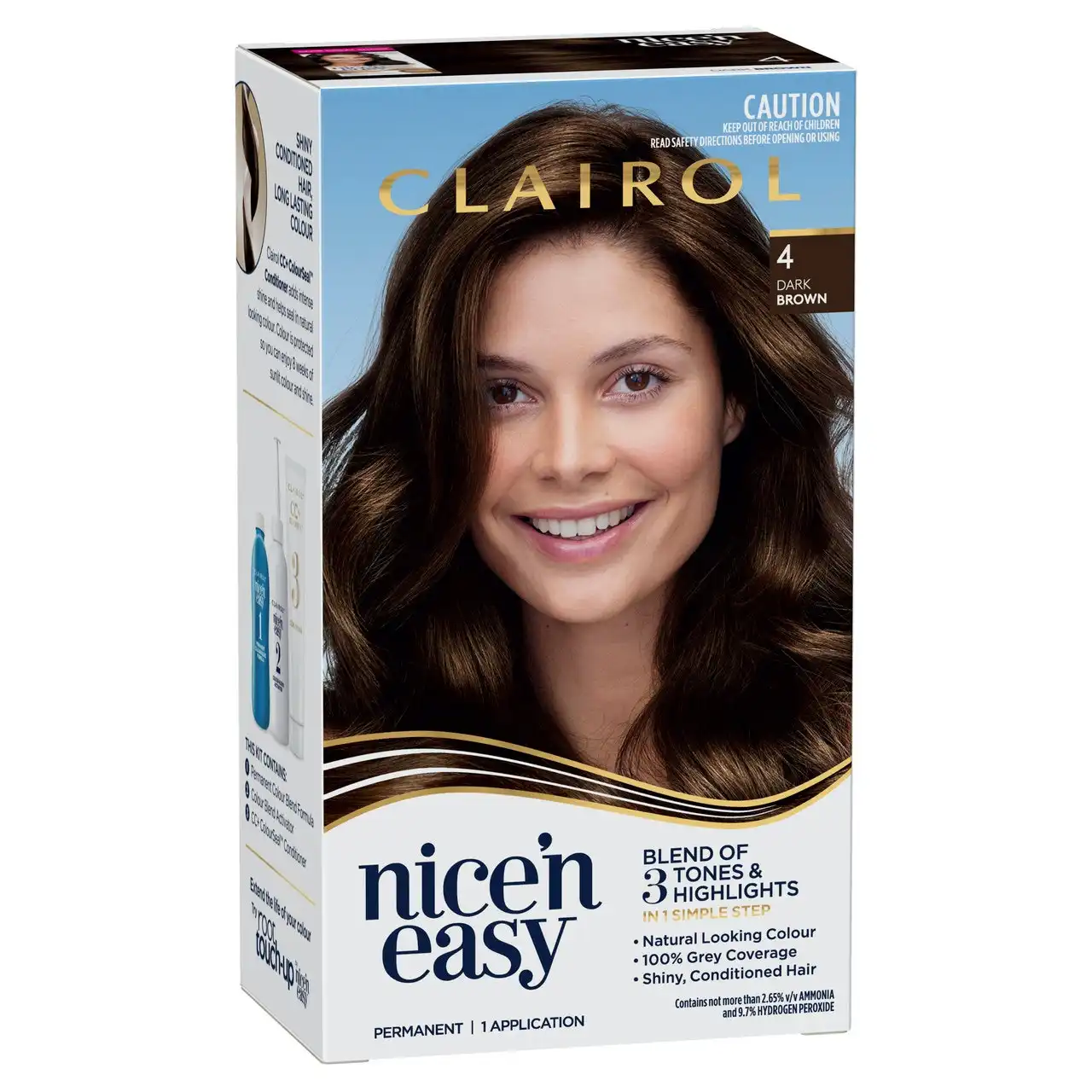 Clairol Nice 'N Easy 4 Natural Dark Brown Permanent Hair Colour